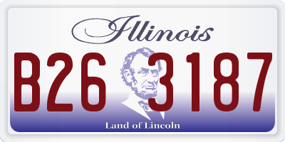IL license plate B263187