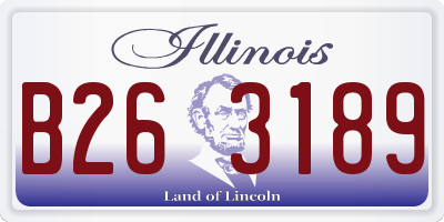 IL license plate B263189