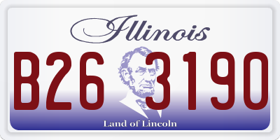 IL license plate B263190