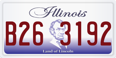 IL license plate B263192