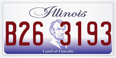 IL license plate B263193