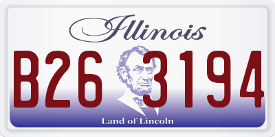 IL license plate B263194