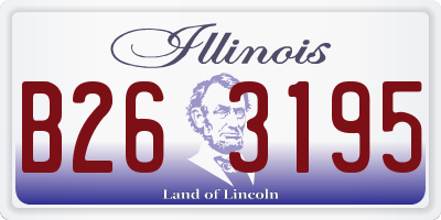 IL license plate B263195