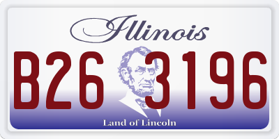 IL license plate B263196