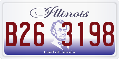 IL license plate B263198