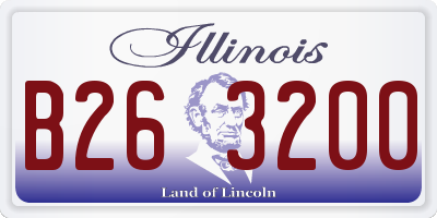 IL license plate B263200