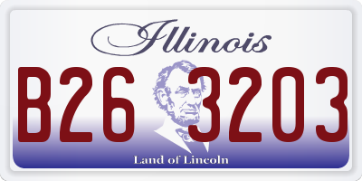 IL license plate B263203