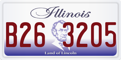 IL license plate B263205