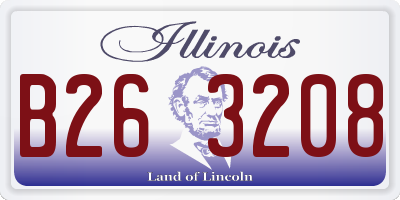 IL license plate B263208