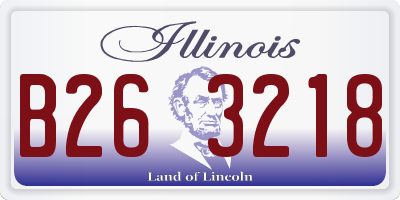 IL license plate B263218