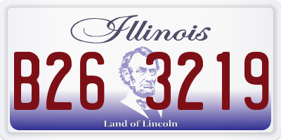 IL license plate B263219