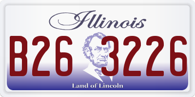 IL license plate B263226