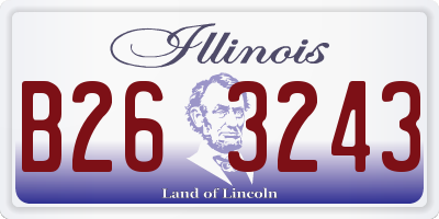 IL license plate B263243