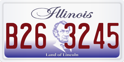 IL license plate B263245