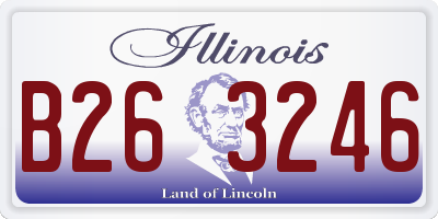 IL license plate B263246