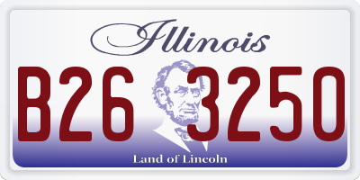 IL license plate B263250