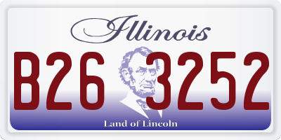 IL license plate B263252
