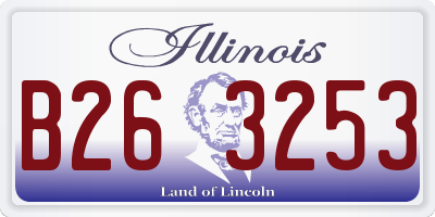 IL license plate B263253