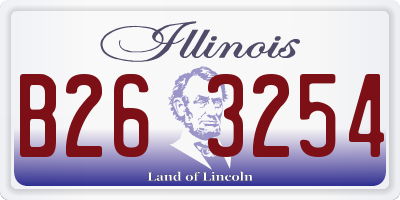 IL license plate B263254