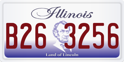 IL license plate B263256