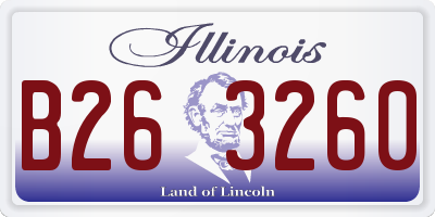 IL license plate B263260