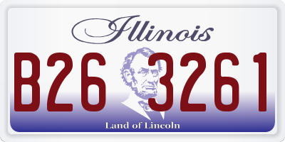 IL license plate B263261