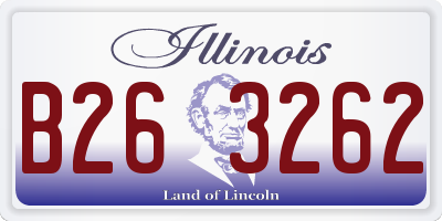 IL license plate B263262