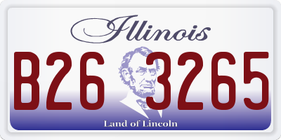 IL license plate B263265