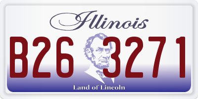 IL license plate B263271
