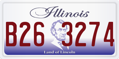 IL license plate B263274