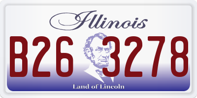 IL license plate B263278