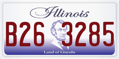 IL license plate B263285