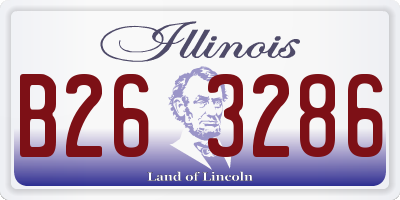 IL license plate B263286