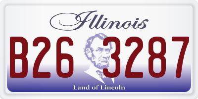 IL license plate B263287