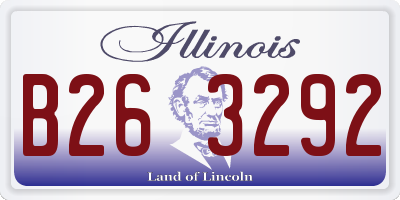 IL license plate B263292