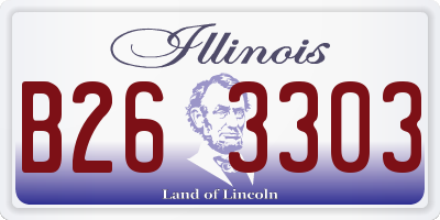 IL license plate B263303