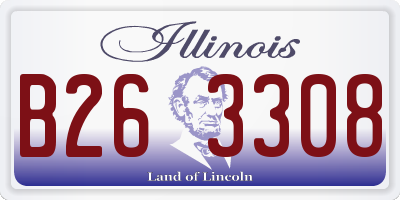 IL license plate B263308