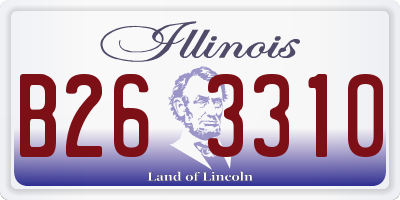 IL license plate B263310