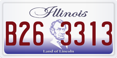 IL license plate B263313