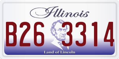IL license plate B263314