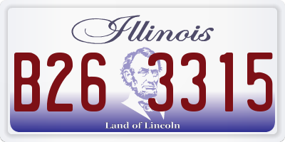 IL license plate B263315