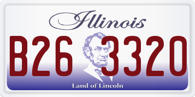 IL license plate B263320