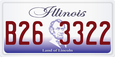 IL license plate B263322