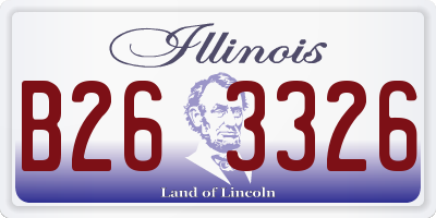 IL license plate B263326