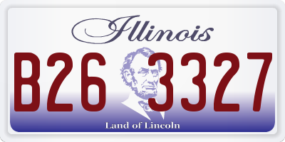 IL license plate B263327