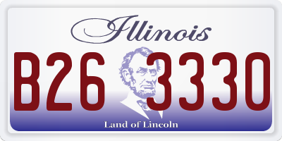 IL license plate B263330