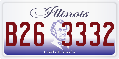IL license plate B263332