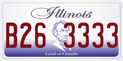 IL license plate B263333