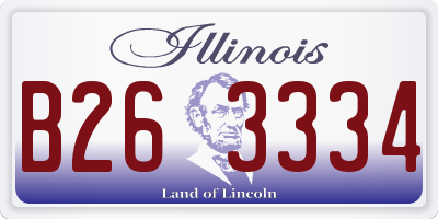 IL license plate B263334