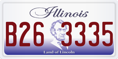 IL license plate B263335